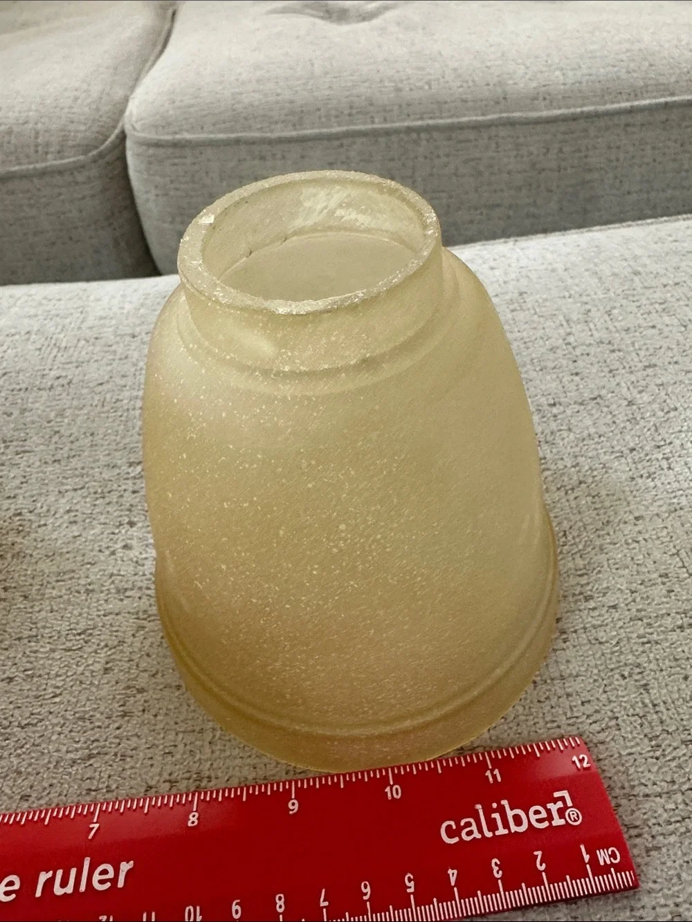 Set of 4 Glass Lamp Shades in Pale Amber